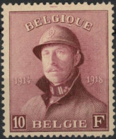 Delcampe - [** SUP] N° 178, 10F Lie De Vin Bon Centrage (non Compté) Et Curiosité : Trait De Couleur En Marge Supérieure - Cote: 66 - 1919-1920  Re Con Casco