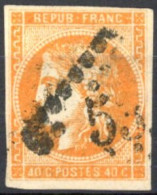 Delcampe - [O SUP] N° 48, 40c Orange, Belles Marges - Signé Calves - Cote: 160€ - 1870 Emission De Bordeaux