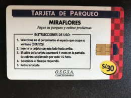 Delcampe - RARE   CARTE   A PUCE  PARKING   PEROU   PONT  PUENTE VILLENA - Peru