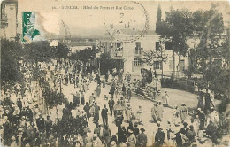 Delcampe - Algérie - Guelma - Hôtel Des Postes Et Rue Carnot - Animée - Oblitération Ronde De 1909 - CPA - Voir Scans Recto-Verso - Guelma