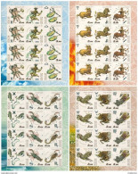 Delcampe - Russia 2004 M/S Sheet Horoscope 12 Star Signs Zodiac Leo Cancer Libra Scorpio Astrology Art Stamps Mi 1155-66 SC 6829-32 - Full Sheets