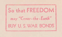 Delcampe - Meter Cover USA 1943 Buy War Bonds - So That Freedom May Cover The Earth - WW2