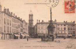 Delcampe - [-30%] FRANCE - Issoire - Place De La République Et Le Théâtre - Carte Postale Ancienne - Issoire
