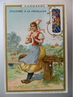 Delcampe - CHROMO    CHICOREE A LA FRANCAISE            NORMANDE  ( 10,5 X 7,2 Cm) - Tè & Caffè