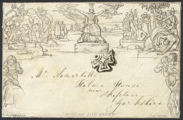 Delcampe - 1841 One Penny Envelope (March 24th) Stereo 'A174' Addressed To Skipton & Cancelled By The Distinctive Manchester MC, Da - Autres & Non Classés