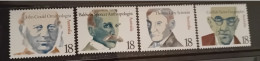 Delcampe - Australia Scientists 4 Stamps 1976 MNH. Thomas Laby John Gould - Ungebraucht