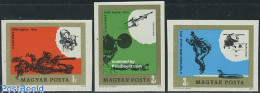 Delcampe - Hungary 1974 Army 3v Imperforated, Mint NH, History - Sport - Transport - Militarism - Parachuting - Helicopters - Air.. - Ongebruikt