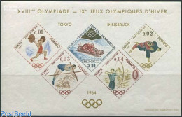 Delcampe - Monaco 1964 Olympic Games, Special Sheet, Mint NH, Sport - Athletics - (Bob) Sleigh Sports - Judo - Olympic Games - Ol.. - Ungebraucht