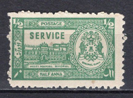 Delcampe - J3508 - BRITISH COLONIES BHOPAL SERVICE Yv N°37 * - Bhopal
