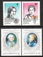 Delcampe - HUNGRÍA – HUNGARY 2 Series Completas X 4 Sellos Mint DÍA DEL TIMBRE POSTAL = MOZART Años 1989 A 1991 – Valorizadas €8,50 - Ongebruikt