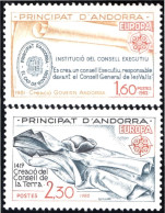 Delcampe - ANDORRE - Europa (C.E.P.T.) - Événements Historiques - Première Constitution (1981) : Rouleau De Papier, Sceau - Formati - 1982