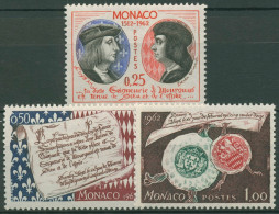 Delcampe - Monaco 1962 Unabhängigkeit König Ludwig XII. Lucien Grimaldi 689/91 Postfrisch - Ungebraucht