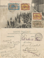 Delcampe - CONGO FRANCAIS - RAVITAILLMENT EN VIVRES A BORD D'UN VAPEUR -1909 - Französisch-Kongo