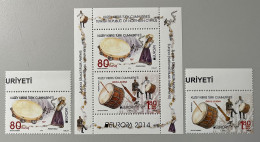 Delcampe - EUROPA CEPT 2014 : CYPRUS TURK (set + Block)  _ Music  (**) - 2014