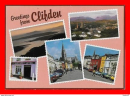 Delcampe - 3 CPSM/gf CONNEMARA (Ireland) Clifden, Multivues / Vue Panoramique / Troupeau De Montons à Tête Noire..*13786 - Galway