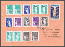 Delcampe - 74436 Mixte Briat Luquet Sabine Mayotte St Pierre 11/12/1997 Iracoubo Guyane Echirolles Isère France Lettre Cover - 1997-2004 Marianne Van De 14de Juli
