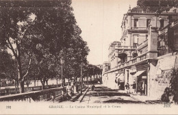 Delcampe - [-5%] FRANCE - Grasse - Casino Municipal - Cours - Commerces - Arbres - Balustrades - Rails - Animé - Carte Postale Anci - Grasse