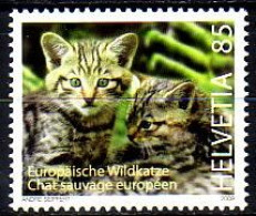 Delcampe - Schweiz Mi.Nr. 2102 Europ. Wildkatze, Skl. (85) - Altri & Non Classificati