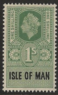 Delcampe - Isle Of Man 1960 QEII 1/- Revenue Stamp  MNH - Steuermarken