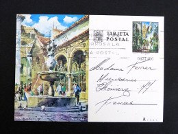 Delcampe - ESPAGNE SPAIN ESPANA AVEC ENTIER POSTAL TARJETA POSTAL CALLEJA DE LAS FLORES CORDOBA - PLAZA DEL POTRO - 1931-....
