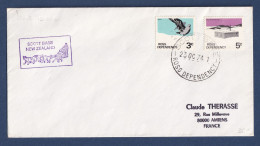 Delcampe - Ross - Lettre - Scoot Base New Zealand - Chiens De Traineau - 1974 - Covers & Documents