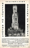 Delcampe - [-15%] BELGIQUE - Bruges - Illumination Du Beffroi De Bruges - Vue Générale - Carte Postale - Brugge