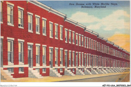 Delcampe - AETP11-USA-0914 - BALTIMORE - MARYLAND - Row Houses With White Marble Steps - Baltimore