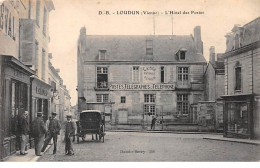 Delcampe - 86 .n° 109066. Loudun . Attelage . L Hotel Des Postes . - Loudun