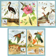 Delcampe - Carte Maximum Monaco 1991 - Symposium Mondial Sur Les Migrations Des Oiseaux  - YT 1754 à 1758 - Maximum Cards