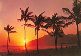 Delcampe - [-15%] BRESIL - Brasil Turistico - Rio De Janeiro - G B - Par Do Sol Na Praia De Leblon - Carte Postale - Rio De Janeiro