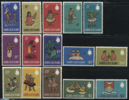 Delcampe - Gilbert And Ellice Islands 1968 Definitives, Folklore 15v, Unused (hinged), Various - Folklore - Isole Gilbert Ed Ellice (...-1979)