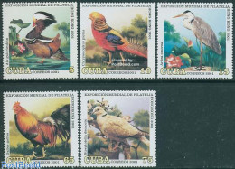 Delcampe - Cuba 2001 Hong Kong, Birds 5v, Mint NH, Nature - Birds - Ducks - Poultry - Philately - Ongebruikt