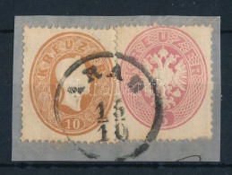 Delcampe - 1861 10kr + 1863 5kr Vegyes Bérmentesítés Kivágáson / Mixed Franking "ARAD" - Other & Unclassified