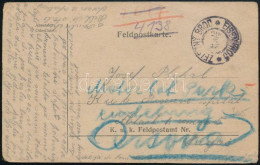 Delcampe - 1917 Tábori Posta Levelezőlap Tartalékkórházba Címezve, Majd Kék Postairónnal újra Címezve Orsovába / Field PS-card "ŽEL - Other & Unclassified
