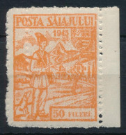 Delcampe - ** Zilah II. 1945 50f Elfogazva / Shifted Perforation Signed: Bodor - Other & Unclassified