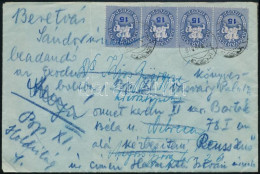 Delcampe - 1946 (10. Díjszabás) Levél 4 X Lovasfutár 15 Ezer P Bélyeggel - Other & Unclassified