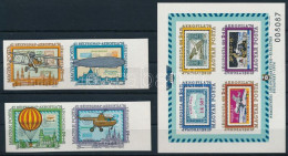 Delcampe - ** 1974 Bélyegnap Vágott Sor és Blokk / Mi 2986-2989 + 109 Imperforate Set And Block - Other & Unclassified