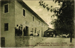 Delcampe - T2/T3 1913 Lastva, Delicatessen- Und Weinhandlung Der Gebrüder Celovic / Shop And Wine Hall (small Tear) - Unclassified