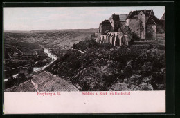 Delcampe - AK Freyburg A. U., Schloss Und Blick Ins Unstruttal - Freyburg A. D. Unstrut