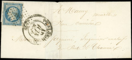 Delcampe - Lettre N°15 25c Bleu, Obl. PC 2429 S. LSC, Càd PHALSBOURG 18/6/54, Arr. NANCY, TB - 1853-1860 Napoléon III