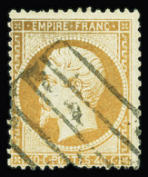 Delcampe - Obl Rare Oblitération Grille De Livourne Sur N°23 40c Orange, Pd, TB D'aspect, Rare - 1862 Napoléon III