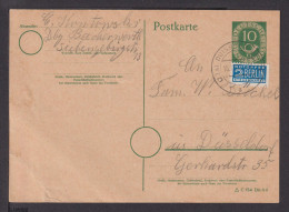 Delcampe - Bund Posthorn Ganzsache P Duisburg Beeck Nach Düsseldorf 16.12.1952 - Postkaarten - Gebruikt