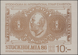 Delcampe - Markenheftchen 94 Briefmarkenausstellung STOCKHOLMIA'86 Ausgabe 1983, ** - Non Classés