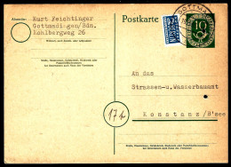 Delcampe - ENTIER POSTAL - GOTTMADINGEN - 1953 - GANZSACHE - Postkaarten - Gebruikt
