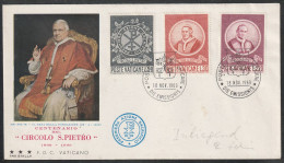 Delcampe - Vatikan: 1969, FDC Blankobrief Mi. Nr. 553-55, 100 Jahre Sankt-Peter-Vereinigung.     ESoStpl. - FDC