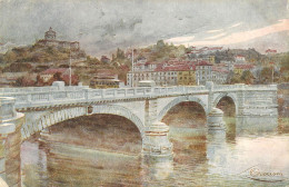 Delcampe - 33461 " TORINO-PONTE NUOVO UMBERTO I " ILLUSTRAZIONE DI GUERZONI-CARTOLINA POST. NON SPED. - Brücken