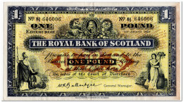 Delcampe - SCOTLAND,ROYAL BANK,1 POUND,1962,P.324b,VF - 1 Pound