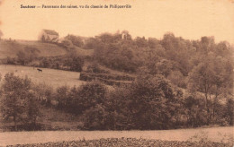 Delcampe - [-10%] BELGIQUE - Sautour - Panorama Des Ruines, Vu Du Chemin De Philippeville - Jules Bourtembourg-M. - Carte Postale A - Philippeville