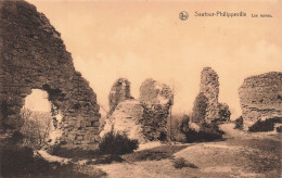 Delcampe - [-10%] BELGIQUE - Sautour - Philippeville - Les Ruines - Ern. Thill, Bruxelles - Carte Postale Ancienne - Philippeville