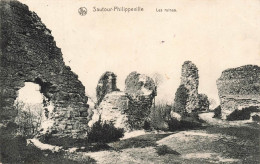 Delcampe - [-10%] BELGIQUE - Sautour - Philippeville - Les Ruines - Camille Questiaux - Carte Postale Ancienne - Philippeville